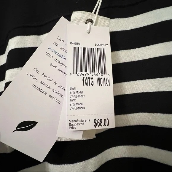 Workshop Republic Clothing 1X Striped Long-sleeve Top - Picture 6 of 6